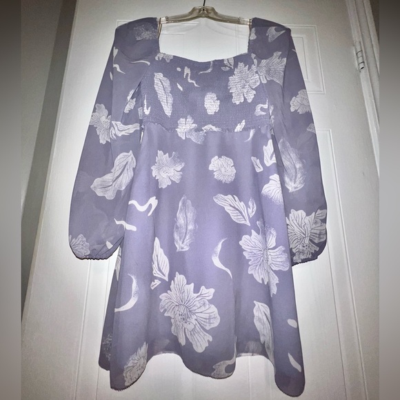 Aritzia Wilfred Flowy Long Sleeve Mini Dress - Picture 2 of 4